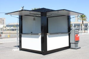 Caseta bar o kiosko de 3 x 2,4 metros