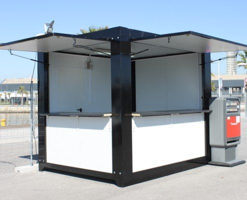 Caseta bar o kiosko de 3 x 2,4 metros