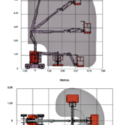 Diagramo de plataforma articulada eléctrica altura de trabajo de 11 metros SKYJACK SJ30ARJE