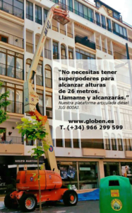 ataforma articulada diésel JLG 800AJ altura de trabajo de 26m