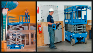 Plataforma tijera eléctrica GENIE GS2632 altura de trabajo de 10m