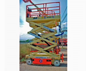 Plataforma de Tijera JLG-2033E3 con pegatinas de Globen